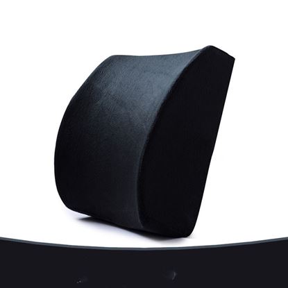 Picture of Color: Black, Size: Gel section - Car cushion with waist protection and slow rebound