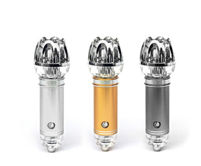 图片 Color: Silver, Style: Blister packaging - Vehicle negative ion air purifier to remove formaldehyde, smoke, odor and PM2.5 automobile lighter, oxygen bar generator