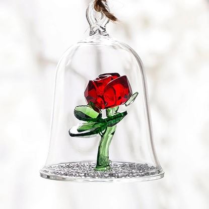 Picture of Crystal glass cover rose