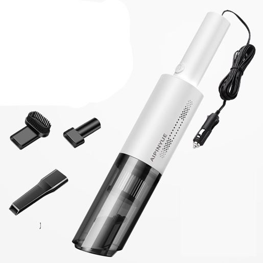 图片 Color: White, style: B, power: USB - The New Wireless Charging Car Dual-Use Car Vacuum Cleaner