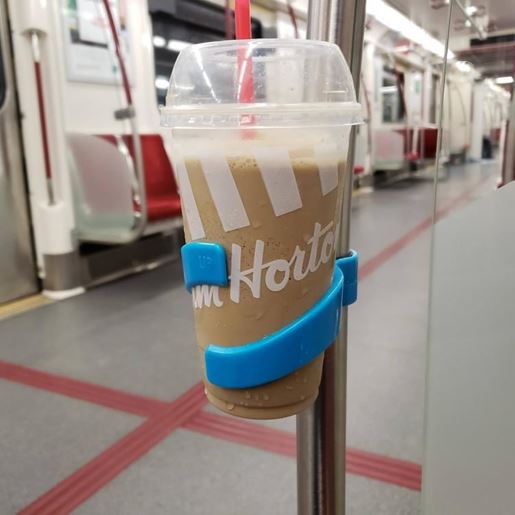 Picture of Portable public transportation cup holder