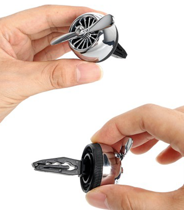 图片 Color: Silver - 1 Pcs Car Decor Air Freshener Auto Decoration Air Force 2 Car-styling Solid Fragrance Clip Car Air Vent Perfume High Quality