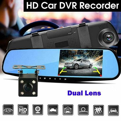 Picture of Color: Black, Style: 4.5inch - Driving recorder front and rear dual recording