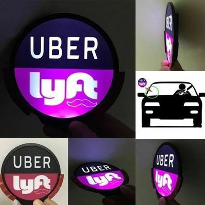 图片 LED light UBER car stickers LYFT driver car decoration stickers