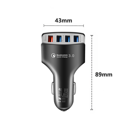 图片 Qc3.0 car charger multi-function one for four car charger 4USB5V9V12V car phone charger