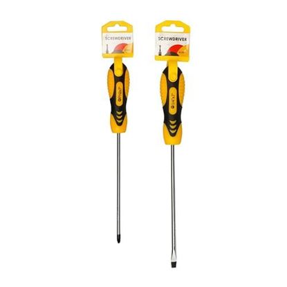 Picture of . Case of [96] 7.28" Black & Yellow Screwdrivers - Phillips & Flat Head .
