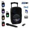 Picture of beFree Sound 8 Inch 400 Watt Bluetooth Portable Party PA Speaker System with Illuminating Lights