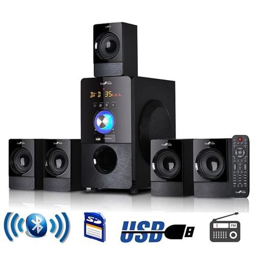 Picture of beFree Sound 5.1 Channel Surround Sound Bluetooth Speaker System in Black