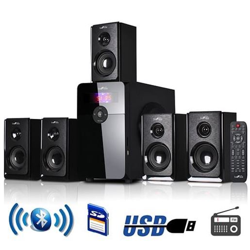 Picture of beFree Sound 5.1 Channel Surround Sound Bluetooth Speaker System in Black