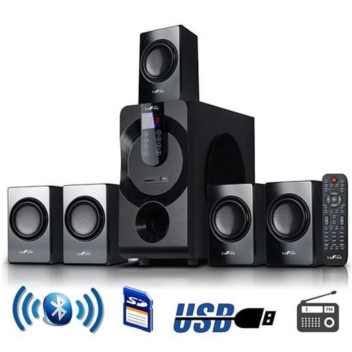 Picture of beFree Sound 5.1 Channel Surround Sound Bluetooth Speaker System in Black