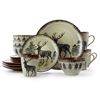 Picture of Elama Majestic Elk 16 Piece Luxurious Stoneware Dinnerware with Complete Setting for 4