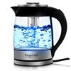 Picture of MegaChef 1.8 Liter Cordless Glass and Stainless Steel Electric Tea Kettle with Tea Infuser