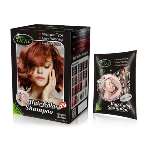 Picture of Color: Black, Quantity: 5 pcs - Color hair dye hair care Dexe a wash color multi-color hair dye without stimulation 25ml*10