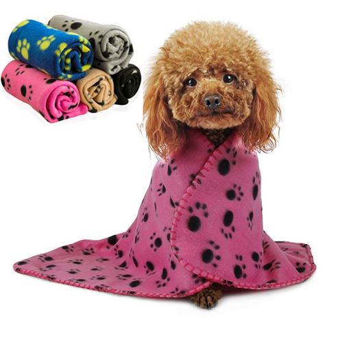 Image sur Color: Khaki, Size: S - Dog Fleece Blanket Cat Litter Mat Puppy Soft Sleep Mat Lovely Mattress Cushion for Small Large Dogs Pet Supplie