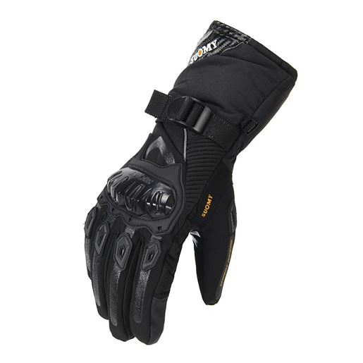 图片 Color: Long blue, Size: XXL - Riding motorcycle full finger gloves