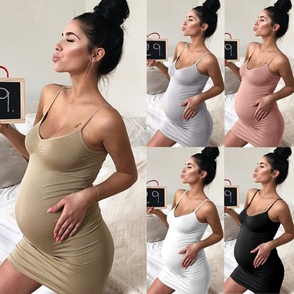 Picture of Maternity Clothes Sexy Solid Sleeveless Deep V