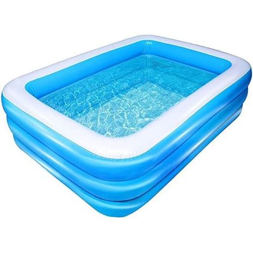 Picture of Size: 77" x 55" x 23" Inflatable Swimming Pool Full-Sized Above Ground Kid Family Outdoor Lounge Pool,77" x 55" x 23"