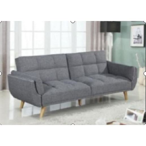 Picture of Color: Grey Fabric double-seat sofa, can be used as a bed, Upholstered Sofa for Office Living Room,Grey