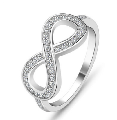 Picture of Style: Ring 9, Packaging: With Box - Infinity Jewelry Sets Necklace Earring Bracelet With Diamond