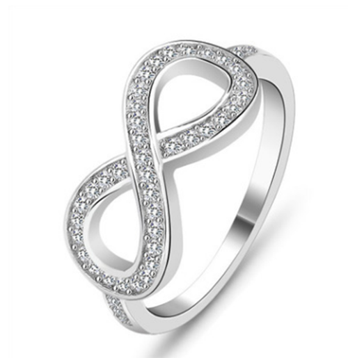 Picture of Style: Ring 9, Packaging: With Box - Infinity Jewelry Sets Necklace Earring Bracelet With Diamond