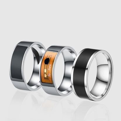 Picture of Color: Black, Size: US 10 - NFC stainless steel ring