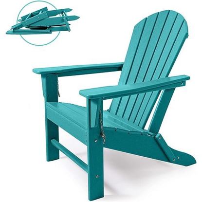 Picture of Color: Blue Outdoor Folding Patio Garden Chair