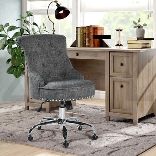 Picture of Color: CHOARCOAL Office Chairs BEIGE IRON BASE