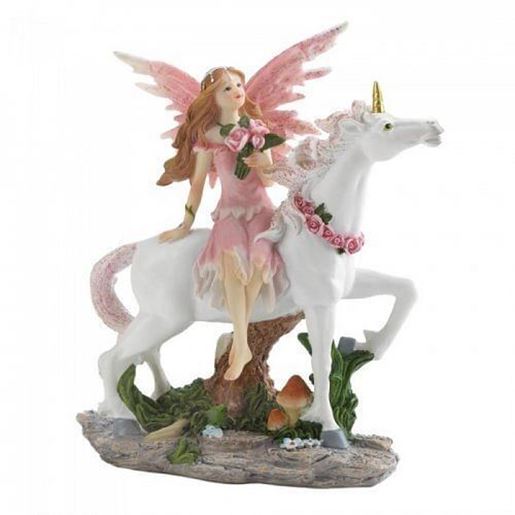 Picture of Pink Fairy With Unicorn Figurine