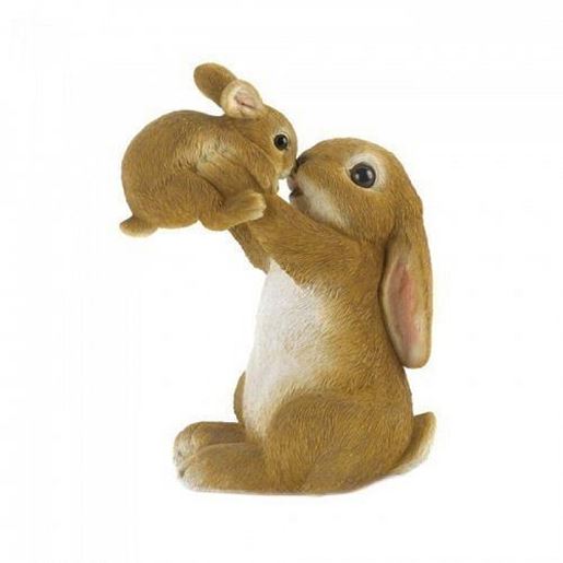 Picture of Playful Mom And Baby Rabbit Figurine