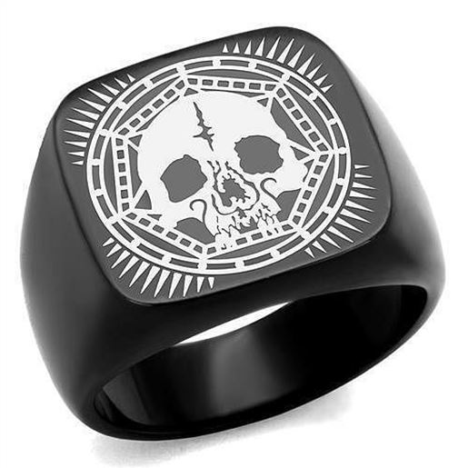 Picture of TK2306 - Stainless Steel Ring IP Black(Ion Plating) Men No Stone No Stone