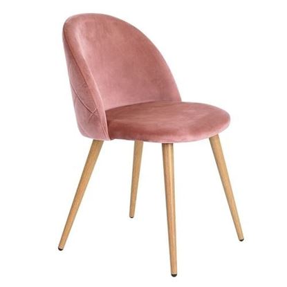 Picture of Color: ROSE Dining Chair RED SLUBBED