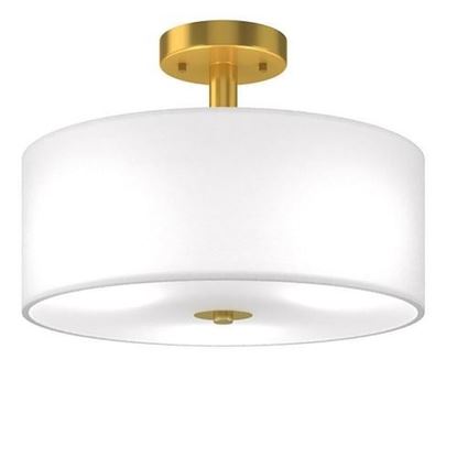 Picture of Modern 3-Light Ceiling Mount Glass Pendant Drum Lamp Chandelier White Bronze