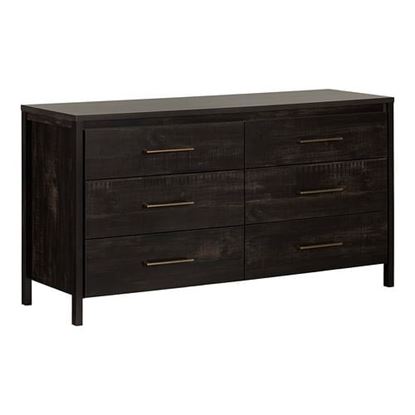 Picture of Modern Java 6 Drawer Double Dresser