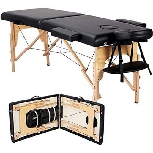 Picture of Black Adjustable Portable Massage Folding Table