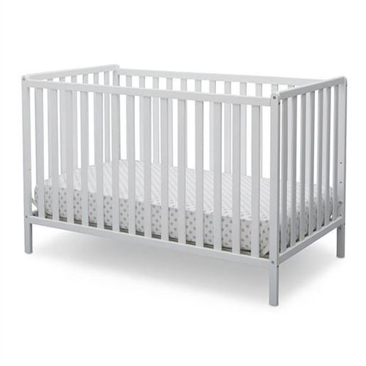 Picture of 3-in-1 Modern Convertible Baby Crib Toddler Bed Daybed in White Wood Finish