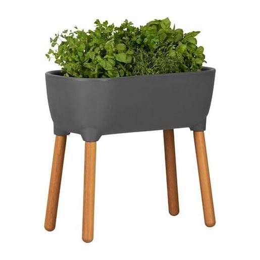 Picture of Pewter Scandinavian Elevated Raised Smart Drainage Planter Bed