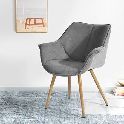 Picture of Color: GREY Dining Chair LIGHT GREY OAK LEG