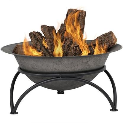 Picture of 23.5 inch Wood-Burning Small Cast Iron Fire Pit Bowl with Stand