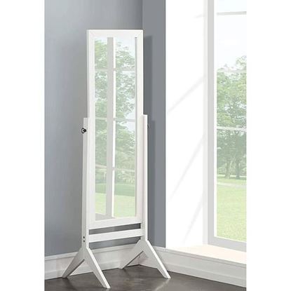 Picture of Modern Full Length Freestanding Bedroom Floor Cheval Mirror in White