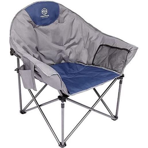 Picture of Color: Blue Outdoor Camping Chair Folding Chair Black