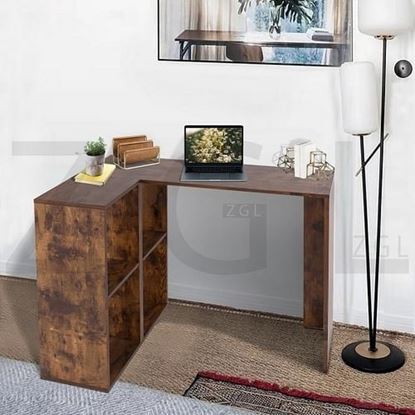 Image de Color: VINTAGE BROWN Computer Desk VINTAGE BROWN