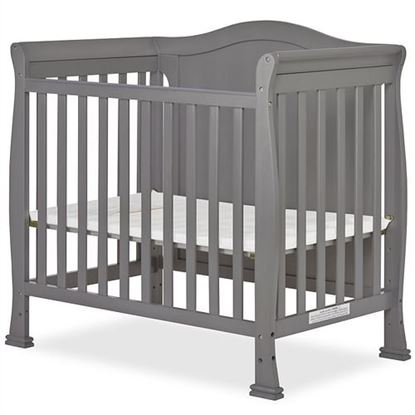 Picture of Solid Pine Wood 3-in-1 Convertible Baby Crib Daybed Toddler Bed in Grey Finish