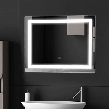 Picture of Modern LED Lighted Mirror Dimmable Wall-Mounted Bathroom Vanity 27 x 20 inch