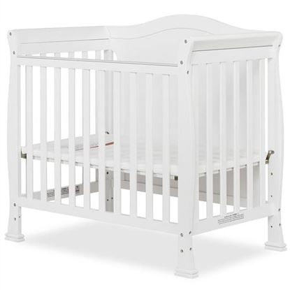 Picture of Solid Pine Wood 3-in-1 Convertible Baby Crib Daybed Toddler Bed in White Finish