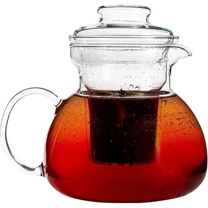 Picture of 1.5 Quart Stovetop Clear Glass Teapot Kettle with Infuser and Lid