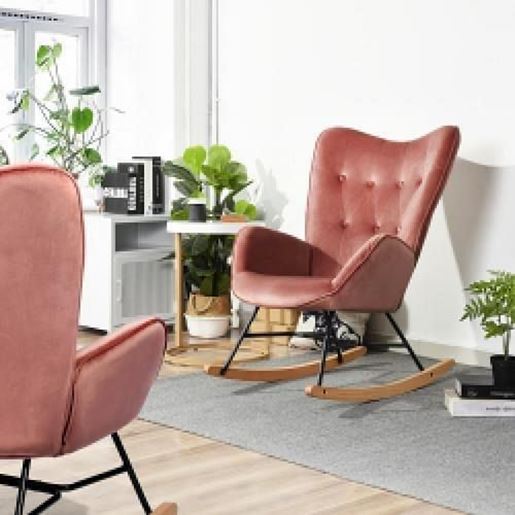 Picture of Color: PINK UKFR Rocking Chairs VELVET PINK