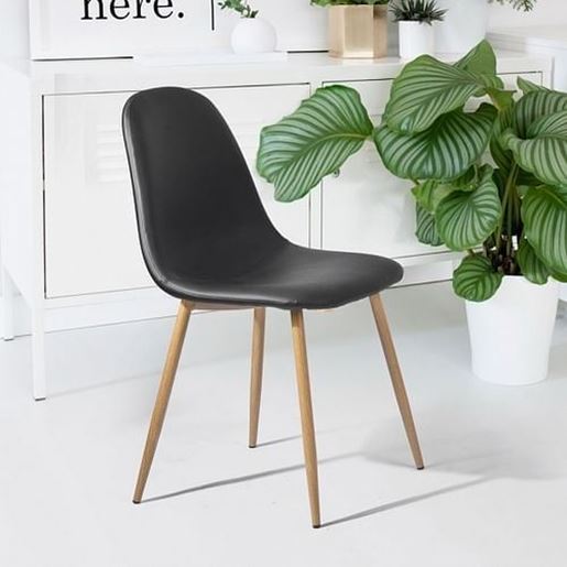 Picture of Color: Black Dining Chair BK PU MDM YKC