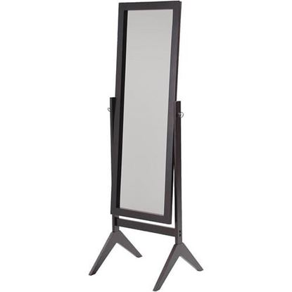 Picture of Modern Freestanding Full Length Bedroom Cheval Mirror in Espresso