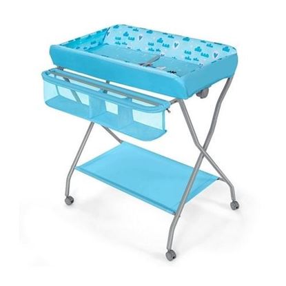 Picture of Blue Folding  Wide Nursery Baby Diaper Changing Table