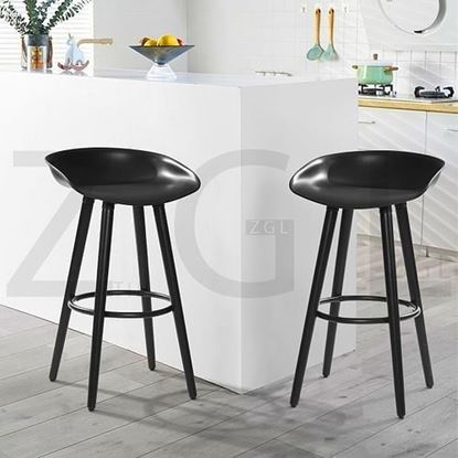 Picture of Color: BLACK Dining Chair BLACK LEG